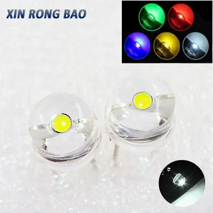 10PCS NEW F8 8mm 0.5W 3.0-3.2V Straw hat LED White Super bright LED lamp Wide Angle Transparent LED Lamp Strawhat LED