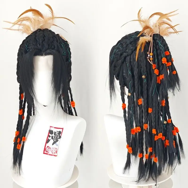 Wu Xia Jin Zhongyuan Jiang Yan peluca con estilo donde los vientos cumplen chino antiguo personalizado Hanfu accesorio de fotografía pelo negro