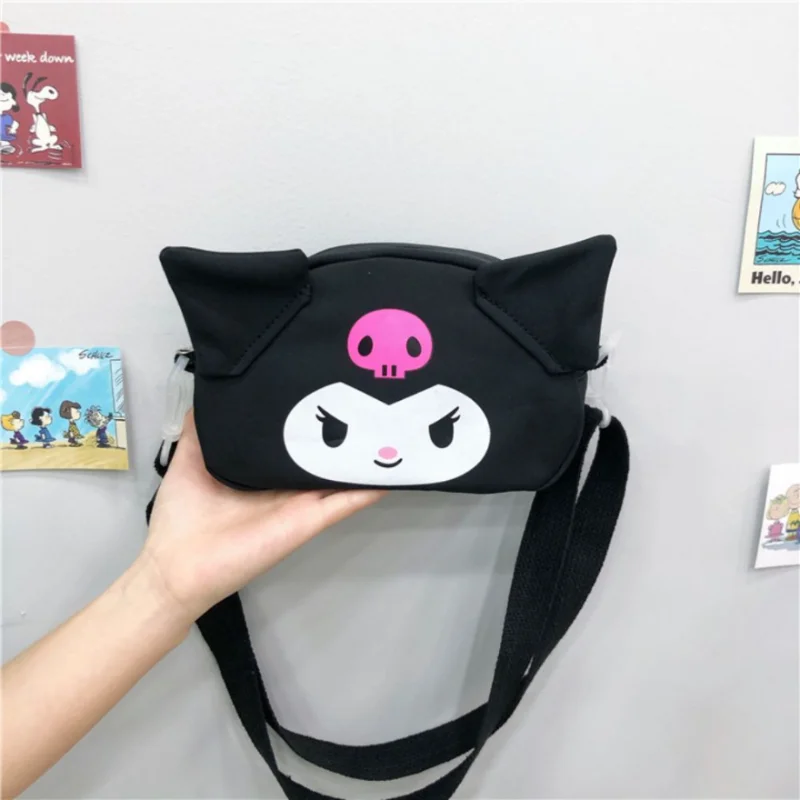 Sanrio Melody Kuromi Cute Messenger Bag Female Summer Shoulder Bag Girl Coin Purse Large Capacity Cinnamon Dog Mobile Phone Bag