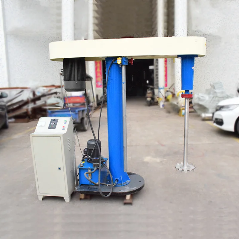 

Hydraulic lift and frequency conversion speed control disperser glue paint ink mixer sealant high speed shearing emulsification