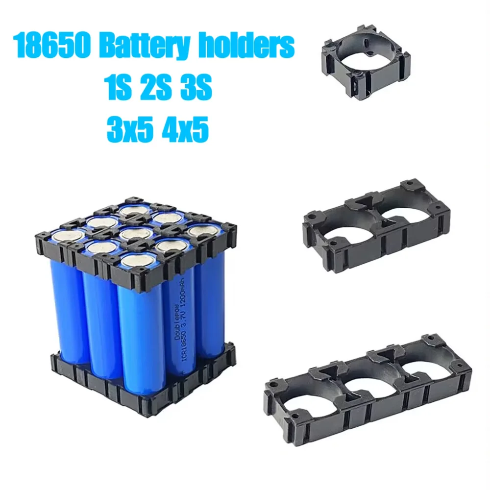 4x5 3x5 1-3s Cell Holder 18650 Lithium Battery Case Holder Batteries Pack Plastic Holder Bracket for 18650 Battery Pack Storage