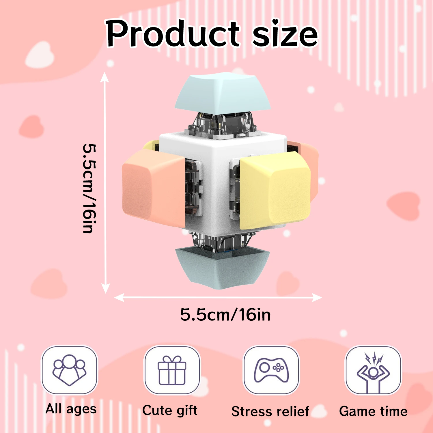 USLION 6 مفاتيح أغطية المفاتيح لوحة المفاتيح الميكانيكية كاختبار الإجهاد تململ لعبة مكتب الضغط تهدئة زر Keycap المفاتيح #5