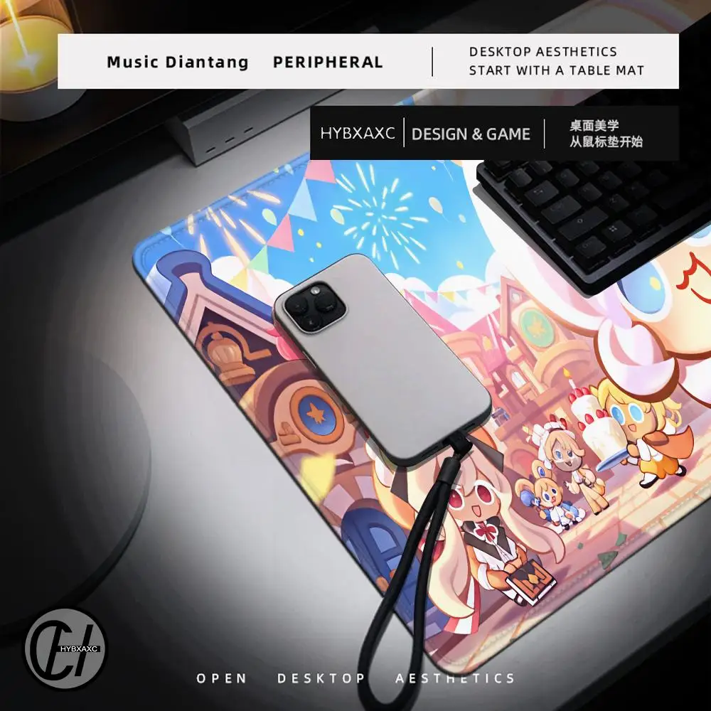 Game C-Cookie R-Run Kingdom Shadow Milk Cookie Mouse Pad Anti Slip Rubber Edge Locked Thickened Laptop Gaming Desk Mat