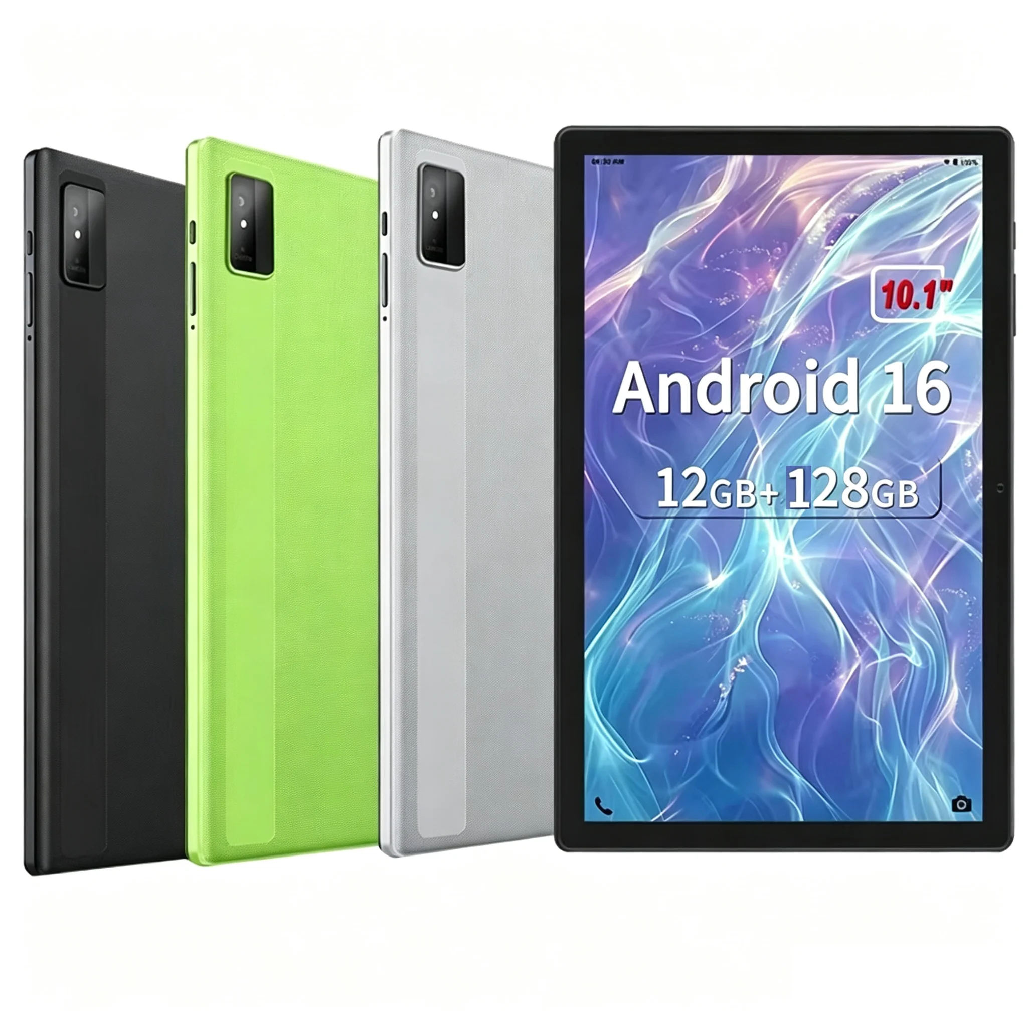 Paitanry 10.1 Inch Tablet Octa-core Android 16 12GB(4+8 Expand) RAM+128GB ROM 5000Mah IPS Display A537 Dual Camera Wifi Tablet