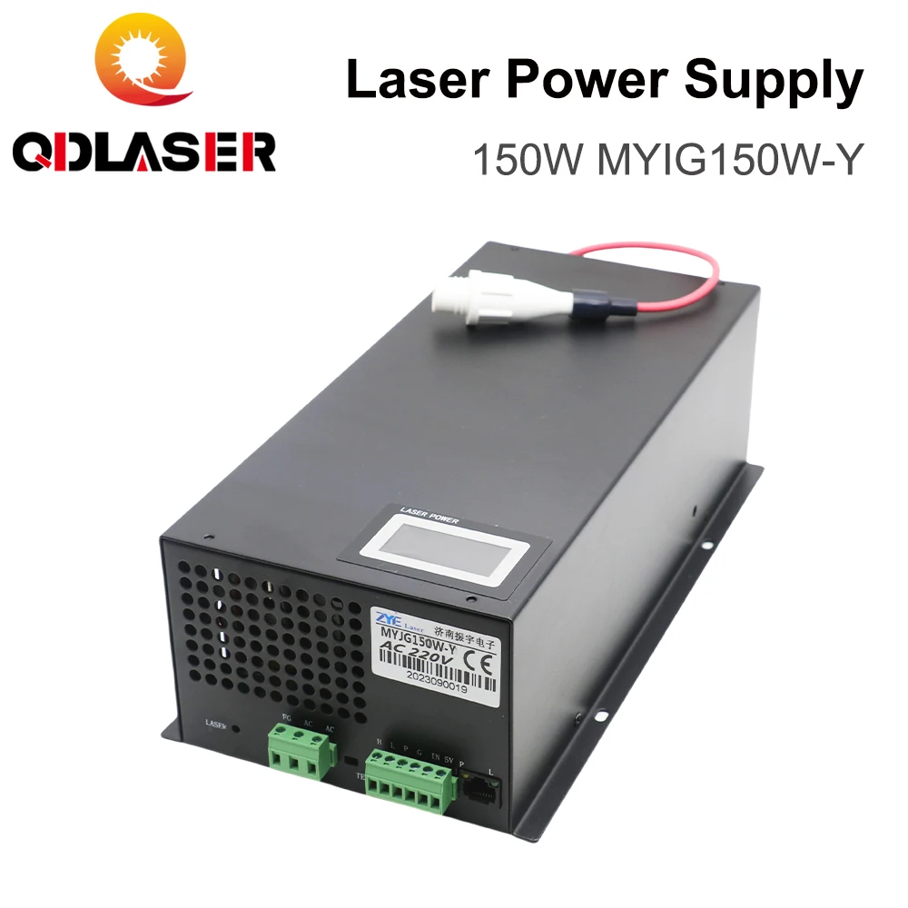 QDLASER MYJG150W-Y ZYE 150W Display Co2 Laser Power Supply Metal Box Source For Glass Tube Laser Engraving Cutting Machine