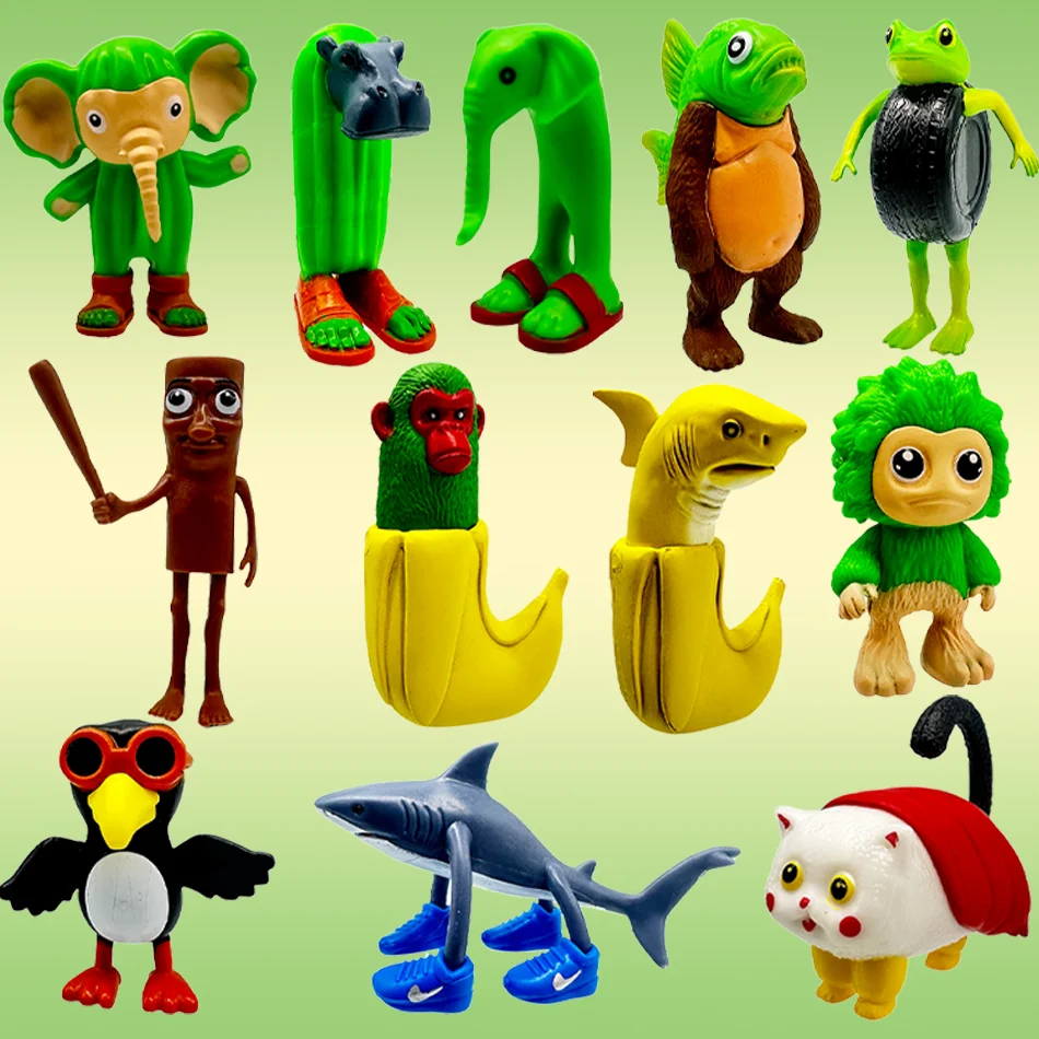 

Figura de tiburón Tungtungsahur, decoración de escritorio, figura articulada Tralalero Tralala, adorno, muñeca divertida