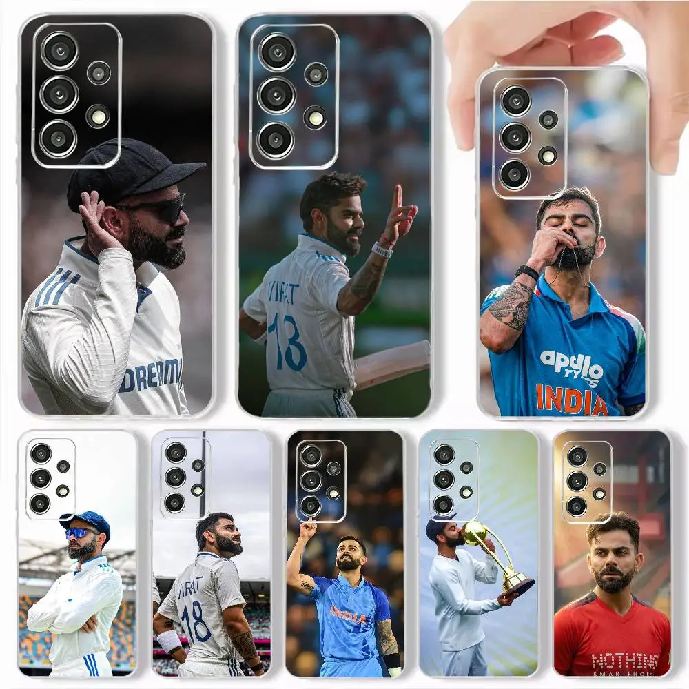 Virat Kohli-cricket-Cheeku-Chiku  Phone Case Soft Transparent Case For Samsung S25,S24,S21,S23,S22,S30,Plus,S20,Ultra