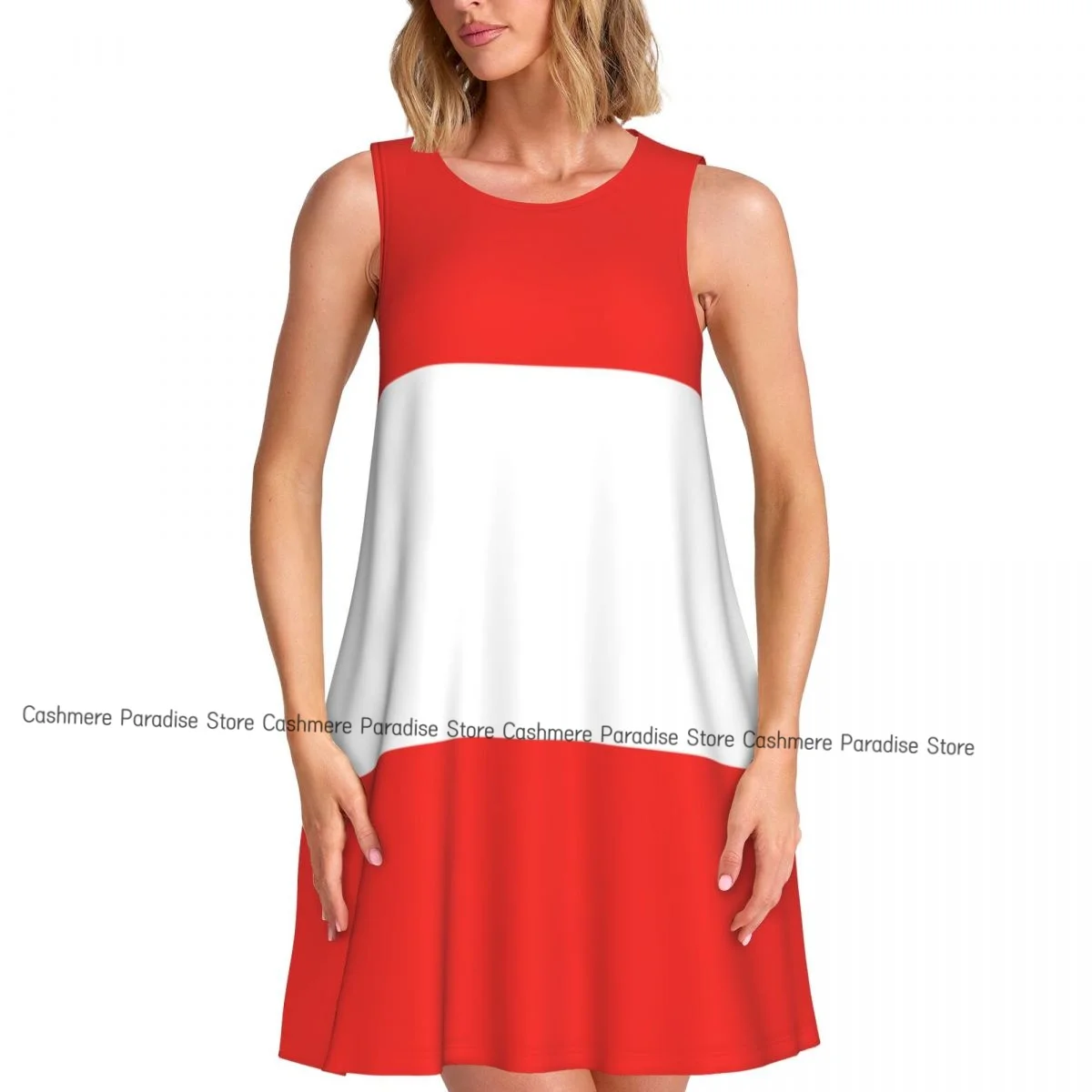 Abito da donna con bandiera austriaca, maglietta casual estiva, abiti da spiaggia, abito da canotta