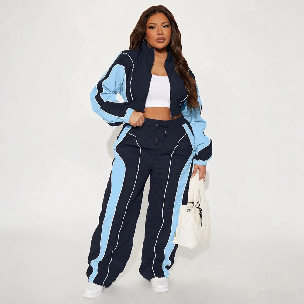 Premium Quality Nylon Tracksuit Set Zip-up Jacket Lightweight Waterproof Breathable Windbreaker Sets Training Tracksuits Women