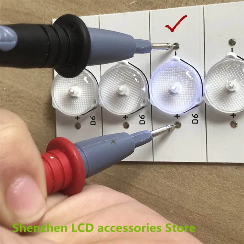 100 Pieces/lot 3V 6V LED Bulbs Diodes with Concave Lens for LED Backlight Strip Repair TV Hisense Changhong 100%NEW