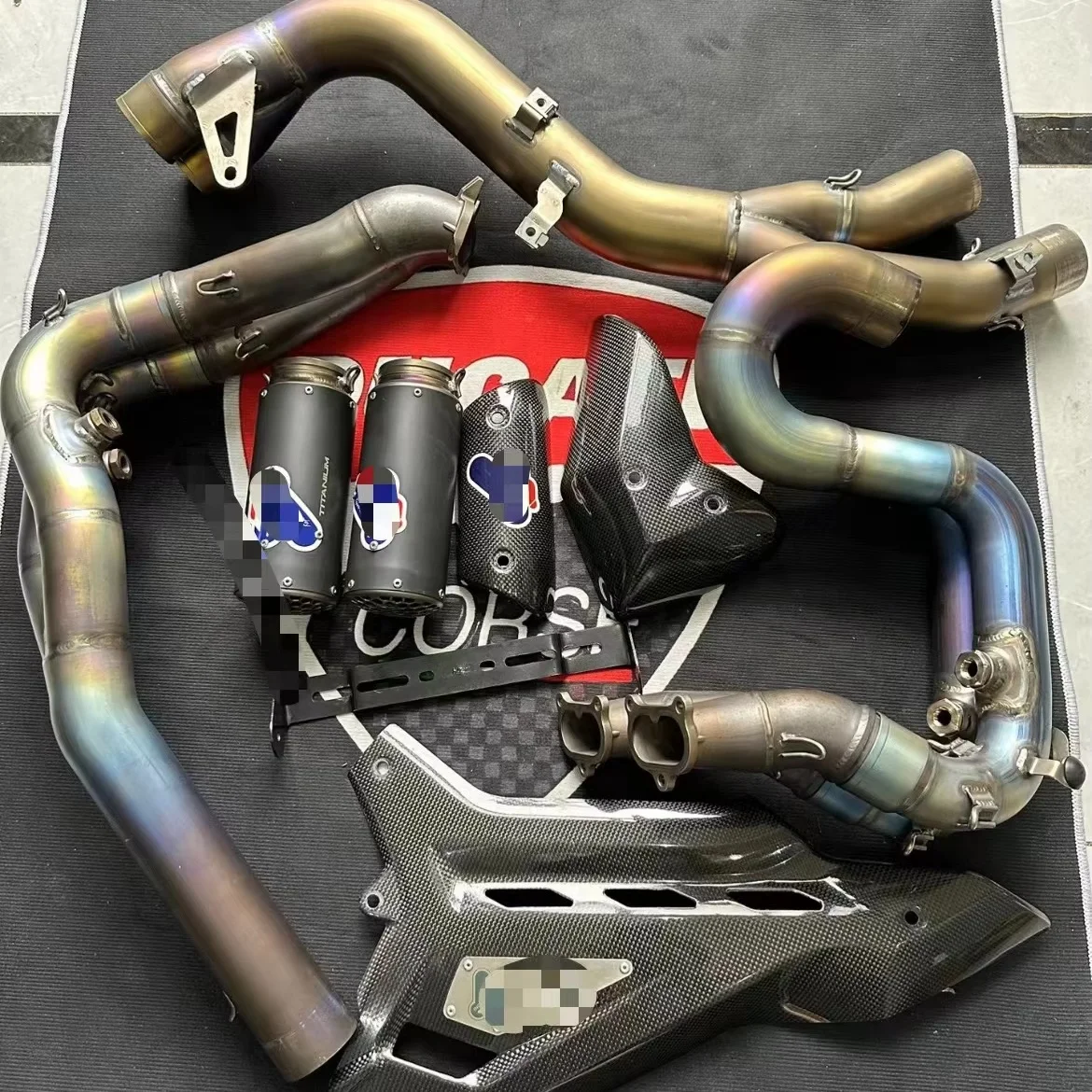 STLF  V4 V4S WSBK Almost New Limited Edition Titanium Termigo Exhaust Full System Motorcycle Exhaust System