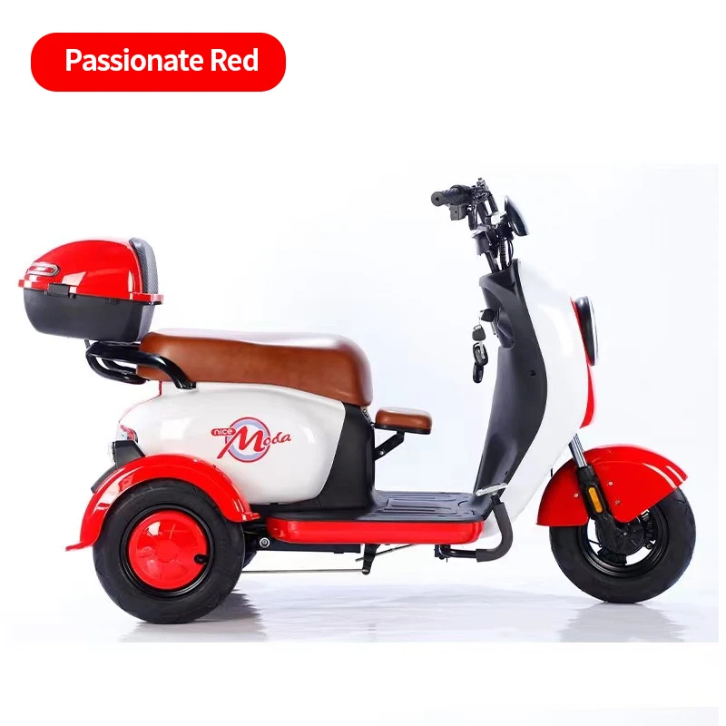 Adult E-TRICYCLE Electric Scooter 400W Fast Speed 24km/h Moto Bike 48V 20ah Lithium Battery 500W Motor Power 60V Voltage