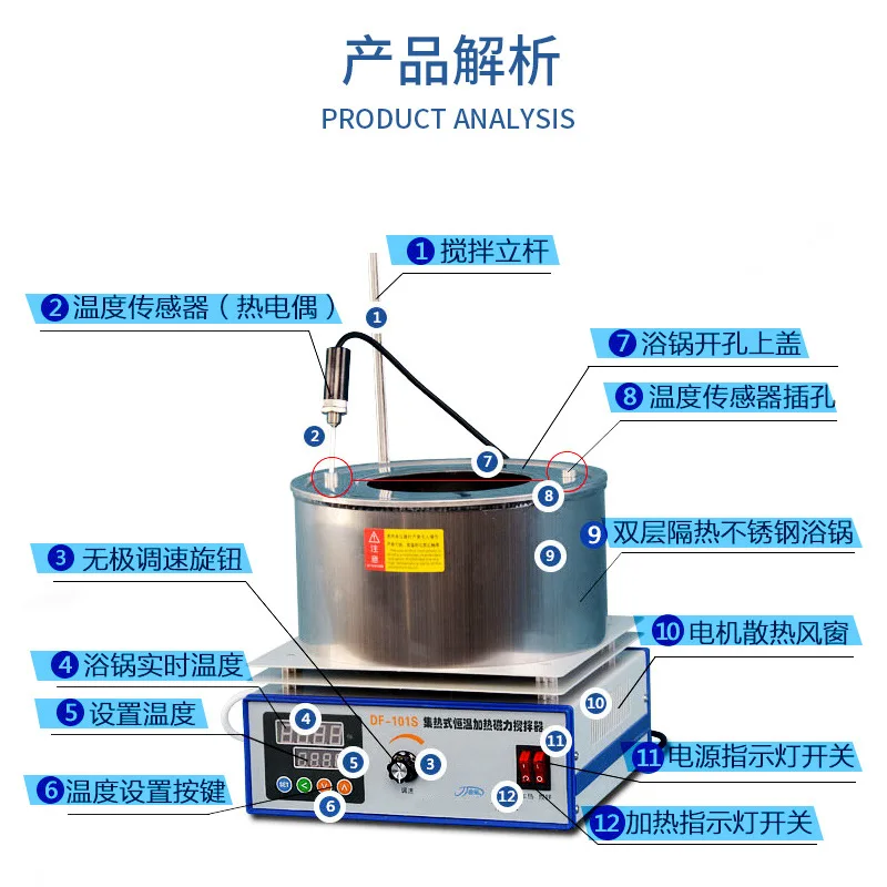 شاشة ديجيتال ذكية، درجة حرارة ثابتة، محرك مغناطيسي لمياه الزيت