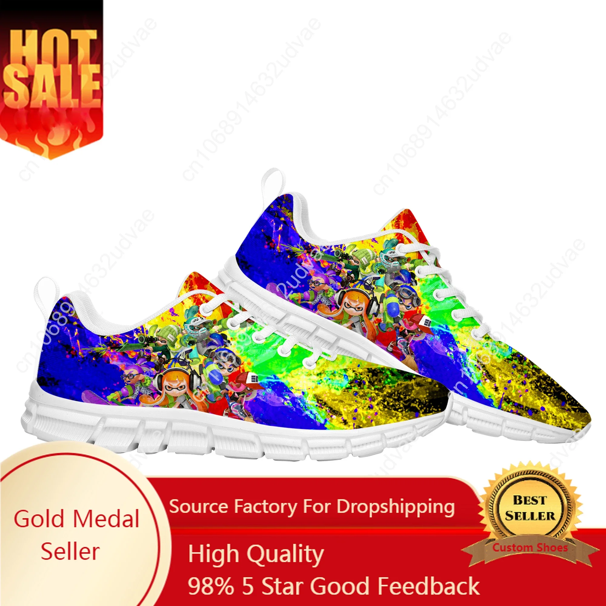 

Splatoons Game Sports Shoes Mens Womens Teenager Kids Children High Quality Sneakers Casual Custom Quality Couple Shoes