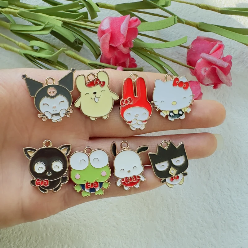 10PCS cartoon card love Kulomi Big ear dog jewelry charm DIY handmade necklace keychain earring craft accessories