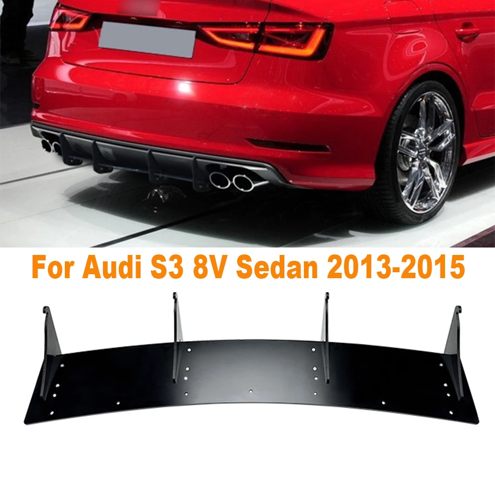 

Rear Bumper Lip Diffuser Spoiler Splitter Protector Car Styling Auto Accessories Decoration For Audi S3 8V Sedan 2013-2015