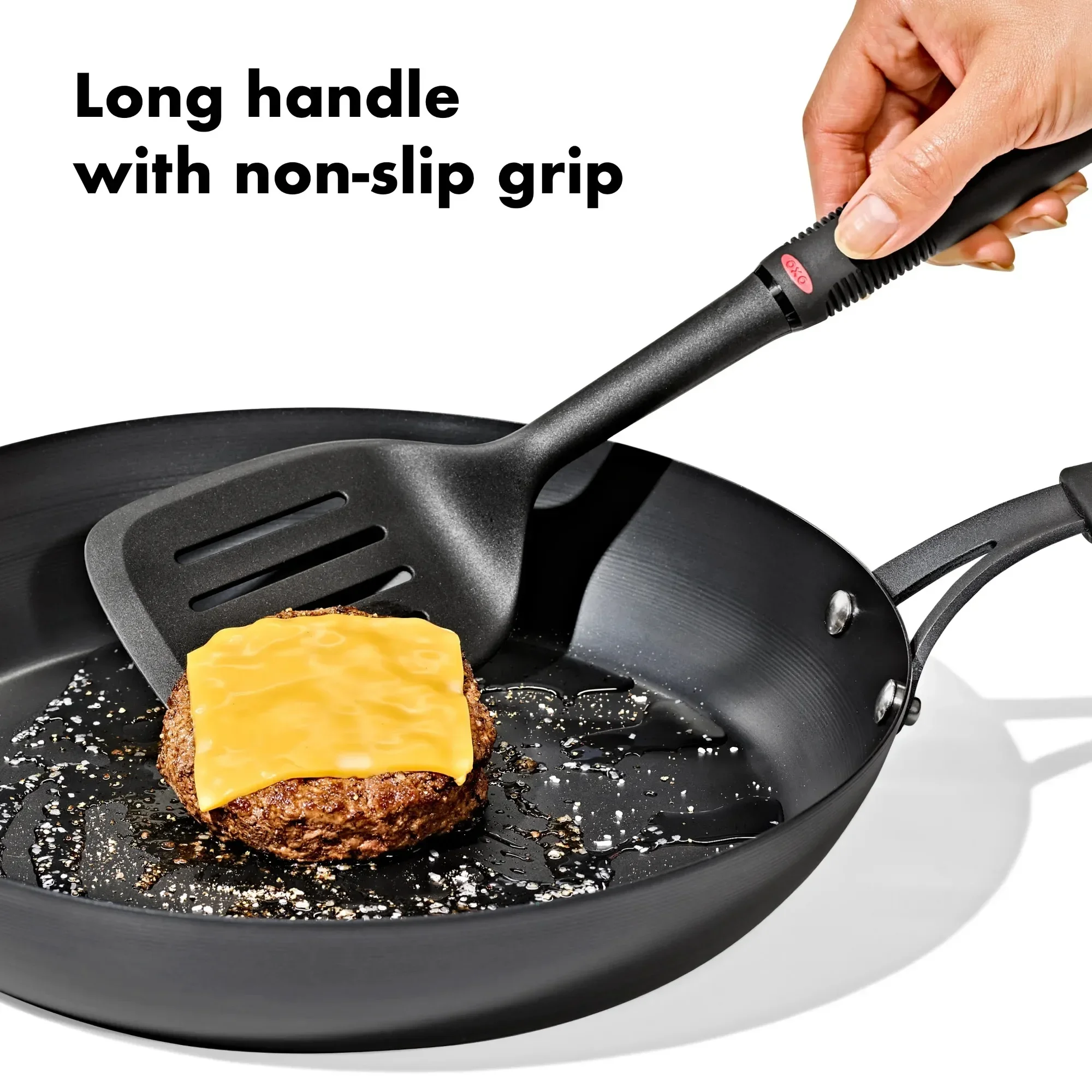 Black Nylon Spatula Set - 13" Non-Stick Turner for Baking, Flipping & Cooking