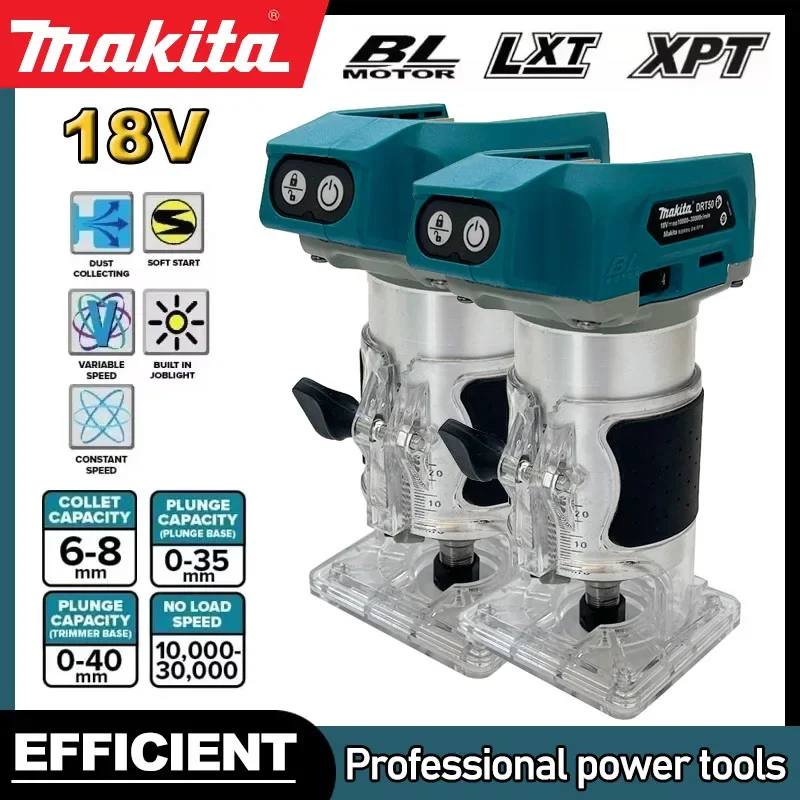 

Makita DRT50 Original Cordless Trimmer Rechargeable Trimming Machine Brushless Slotting Tool Milling Woodwork Engraving Machine
