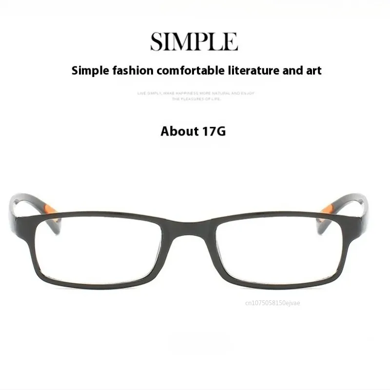 Resep kacamata miopia kacamata baca untuk pria wanita ultra-ringan TR90 persegi kacamata miopia dengan derajat-0.5 -1.0 To -6.0