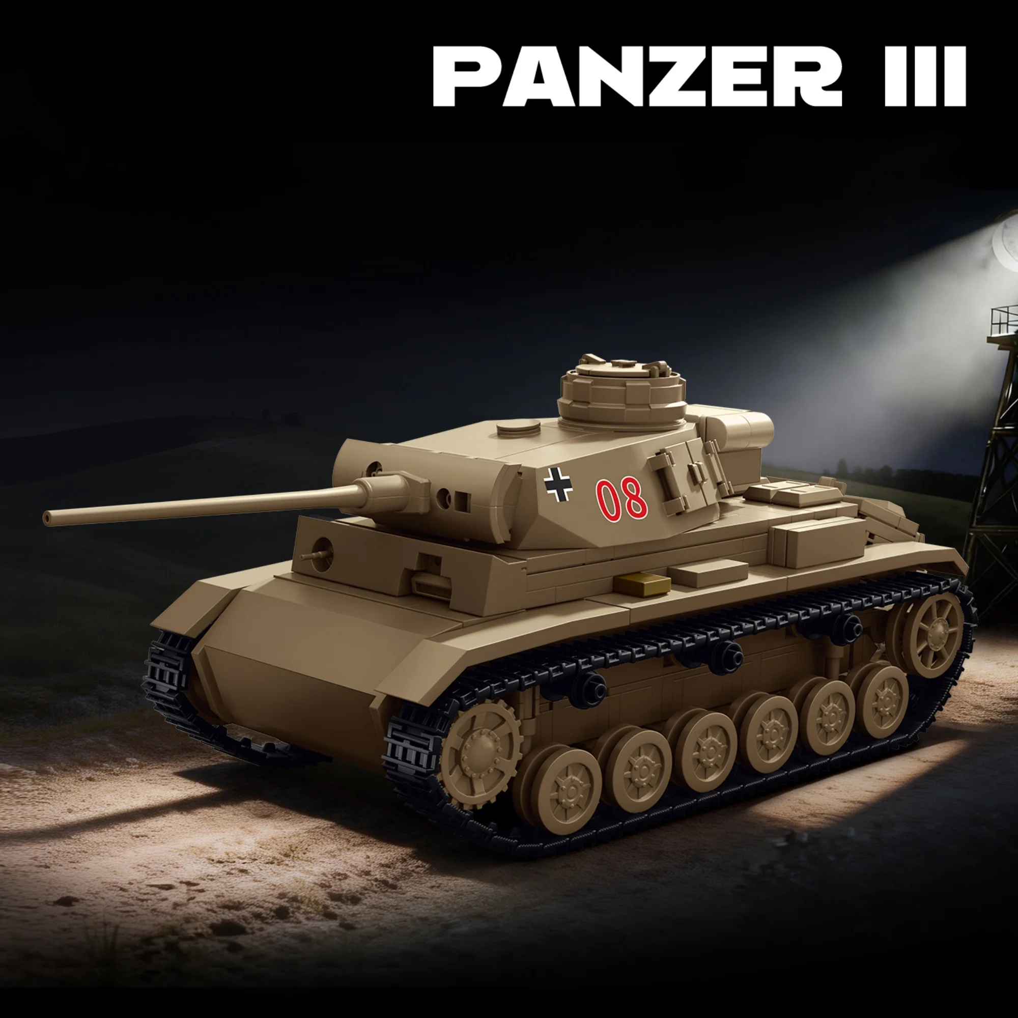 

481pcs Modern War Tanks PANZER III Tank Building Blocks Classic Military Main Battle Tank Vehicle Bricks Toys for Adults Gifts