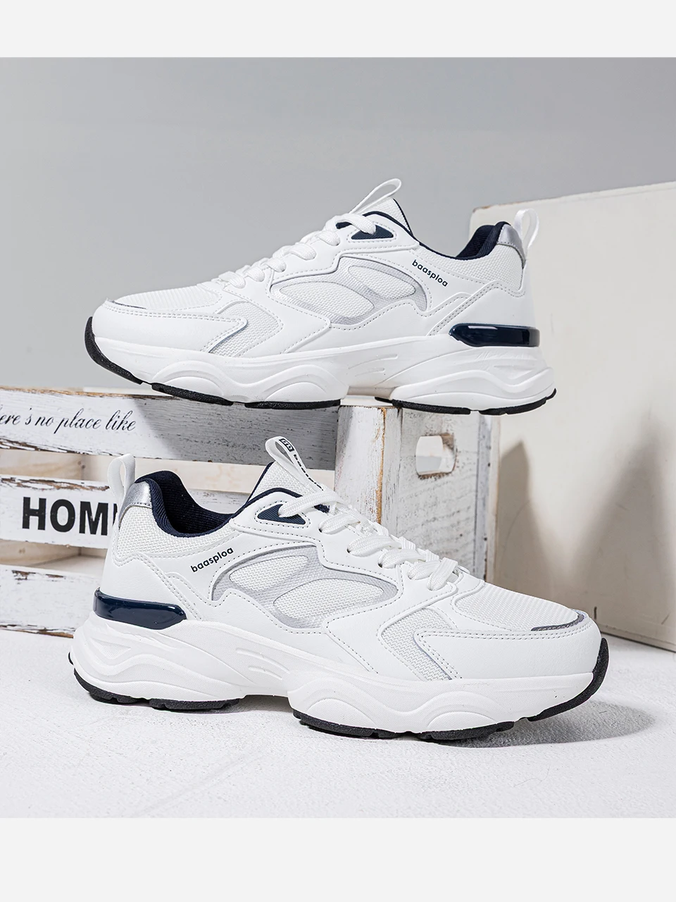 Baasploa Damen-Wanderschuhe, leichte, atmungsaktive Mesh-Sportschuhe, Marken-Komfort, weiche, höhenvergrößernde Freizeit-Sneaker für Damen – Detail 13
