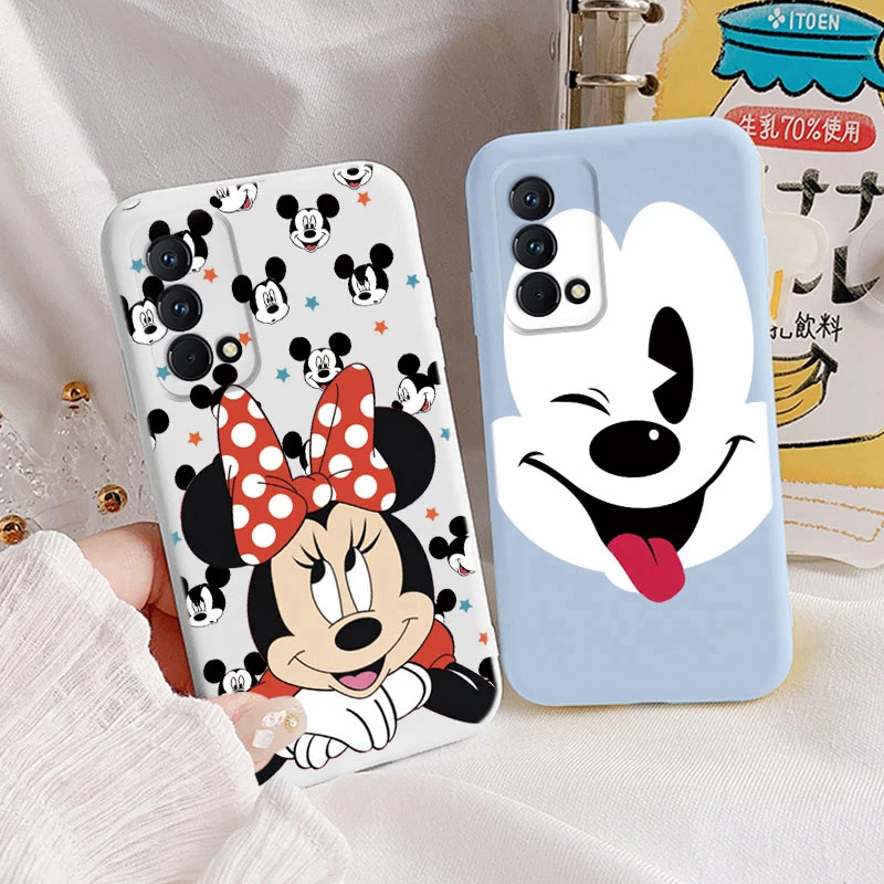 For Realme GT Master Edition Q3 Pro Carnival Cute Pink Mickey Mouse Minnie Phone Case Cartoon Donald Duck Fundas Soft Silicone