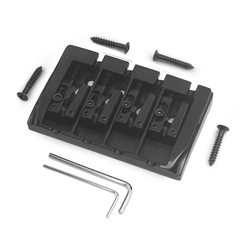 BA-1010 Four-string Bass Bridge 92x54-19MM Dual-purpose Instrument Accessory for Bottom Stringing Top Stringing