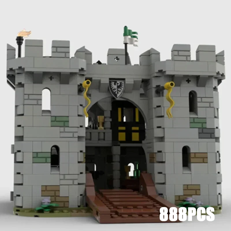 

Military Castle Model Moc Building Bricks Black Falcon's Fortress Technology Modular Blocks Gift Christmas Toy DIY Sets Assembly
