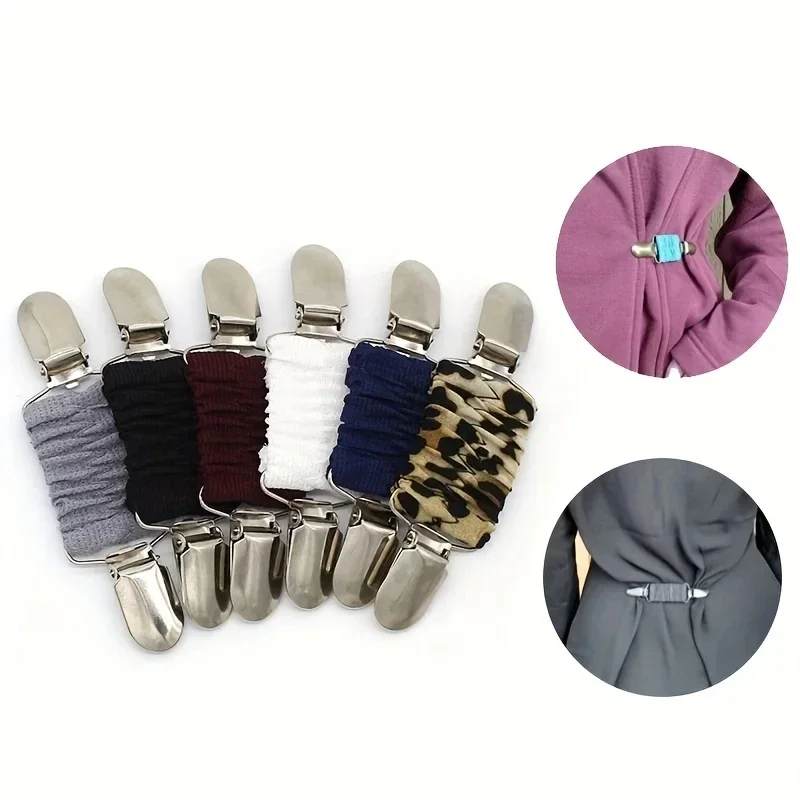 New Dress Cinch Clips Set Elastic Clothes Clip To Tighten Dress Cardigan Collar Clips Shirt Clips Back Cinch for Women Kids