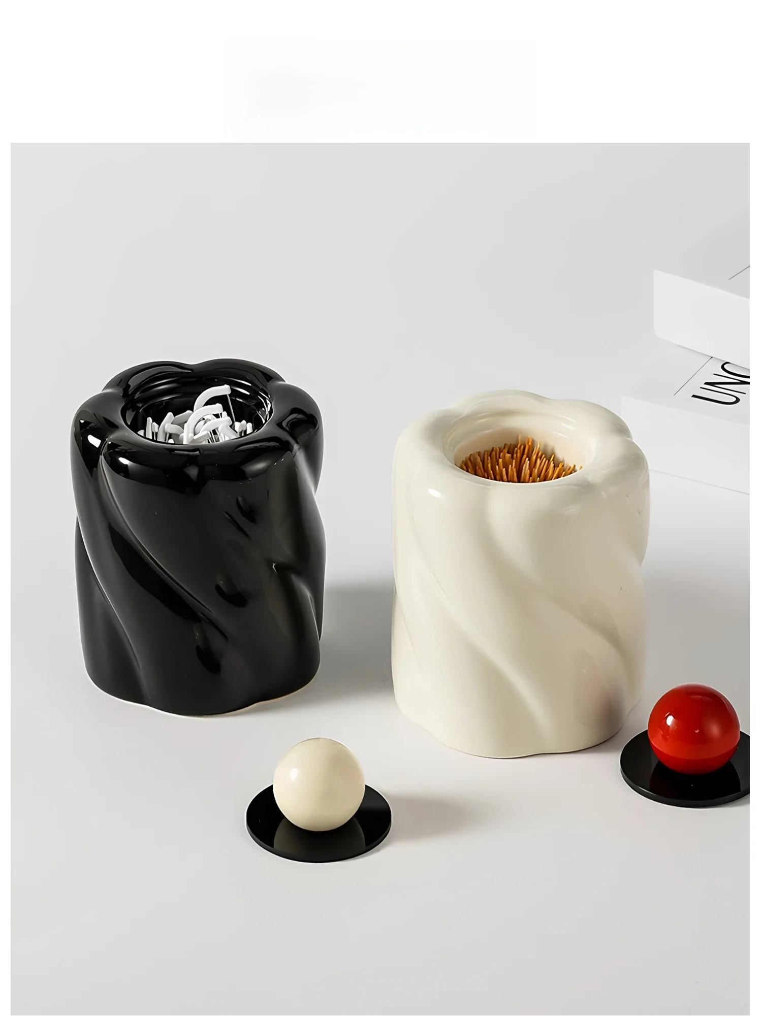 EKU pro Soporte de cerámica para palillos de cáñamo, Contenedor de almacenamiento creativo y moderno para el hogar, Tubo para...