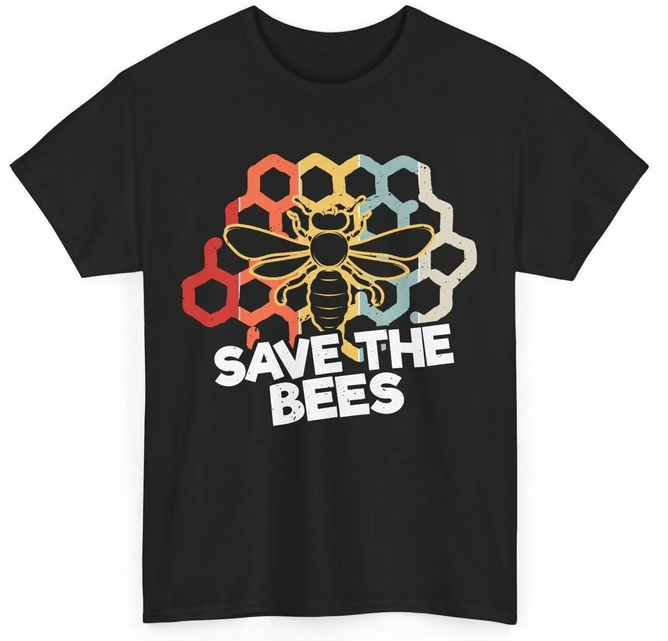 Save The Bees Shirt, Honeycomb Beekeeping Lovers Beekeeper Women Men Shirt