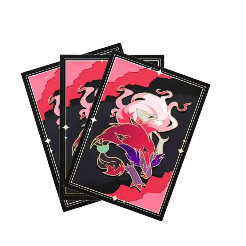 64Pcs/set Pokemon Cards Sleeve Zoroark Ptcg Anime Game Characters Frosted Version Excellent Feel Diy Cards Protective Cover