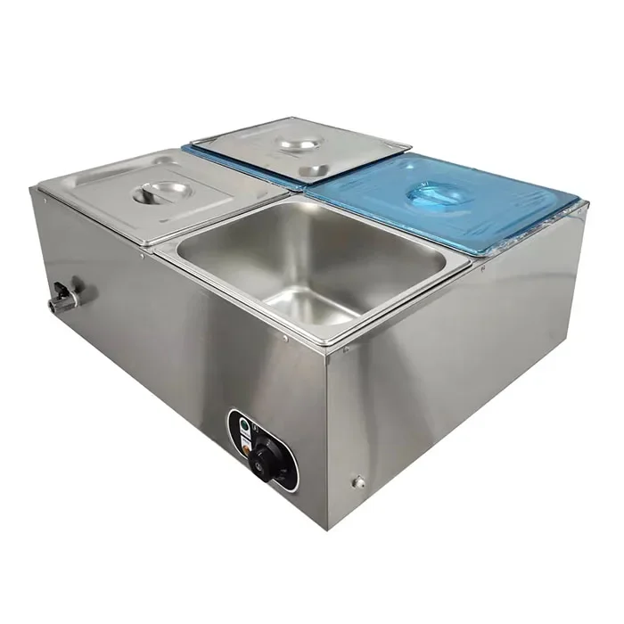 

Electric 4 Pots Chocolate Melt Machine Buffet Soup Food Warmer Heating Bain Marie For Restaurant