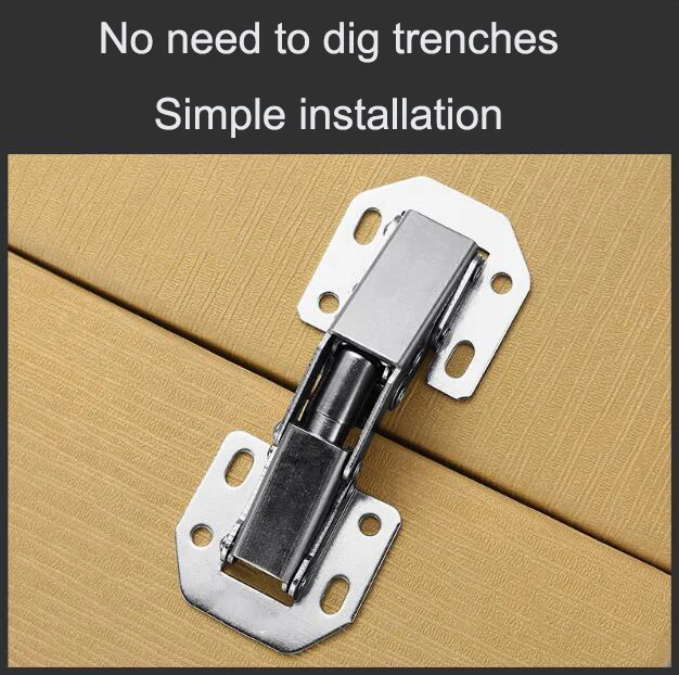 

4/10pcs 90 Degree Soft Close Spring Hinges,No Pre-drilled Noiseless Hidden Concealed Cabinet Hinge Furniture Hinge