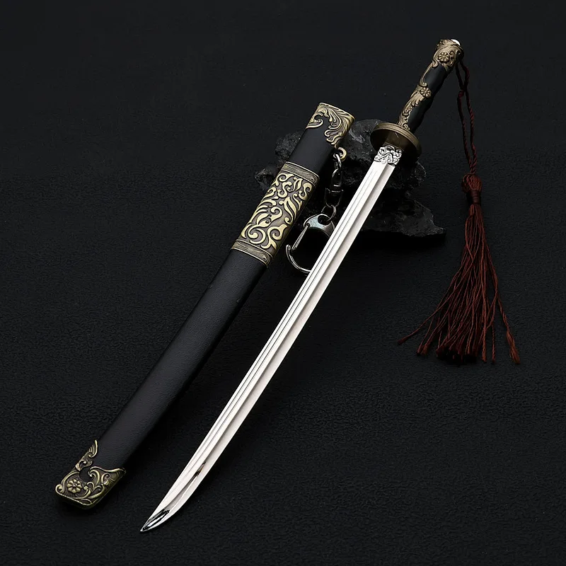 

22cm Jinyiwei Blade of Chu Sijing The Mutations Chinese Film and Television Peripherals Full Metal Sword with Sheath Crafts Toys