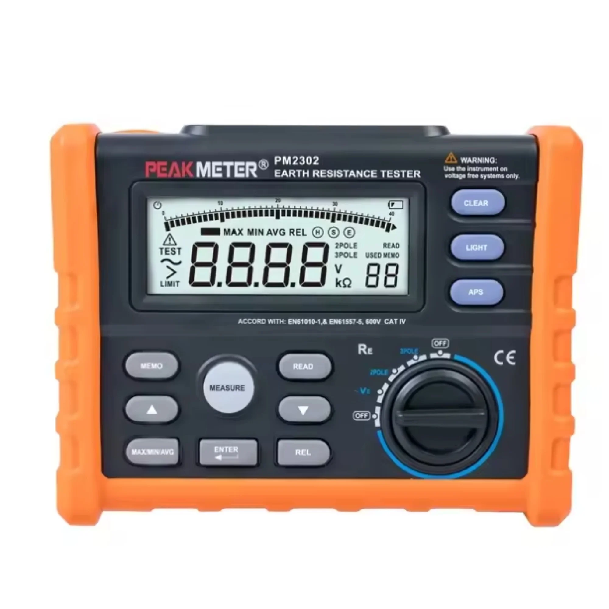 

Digital & Analog Bars Display Low price earth resistance ground tester MS2302