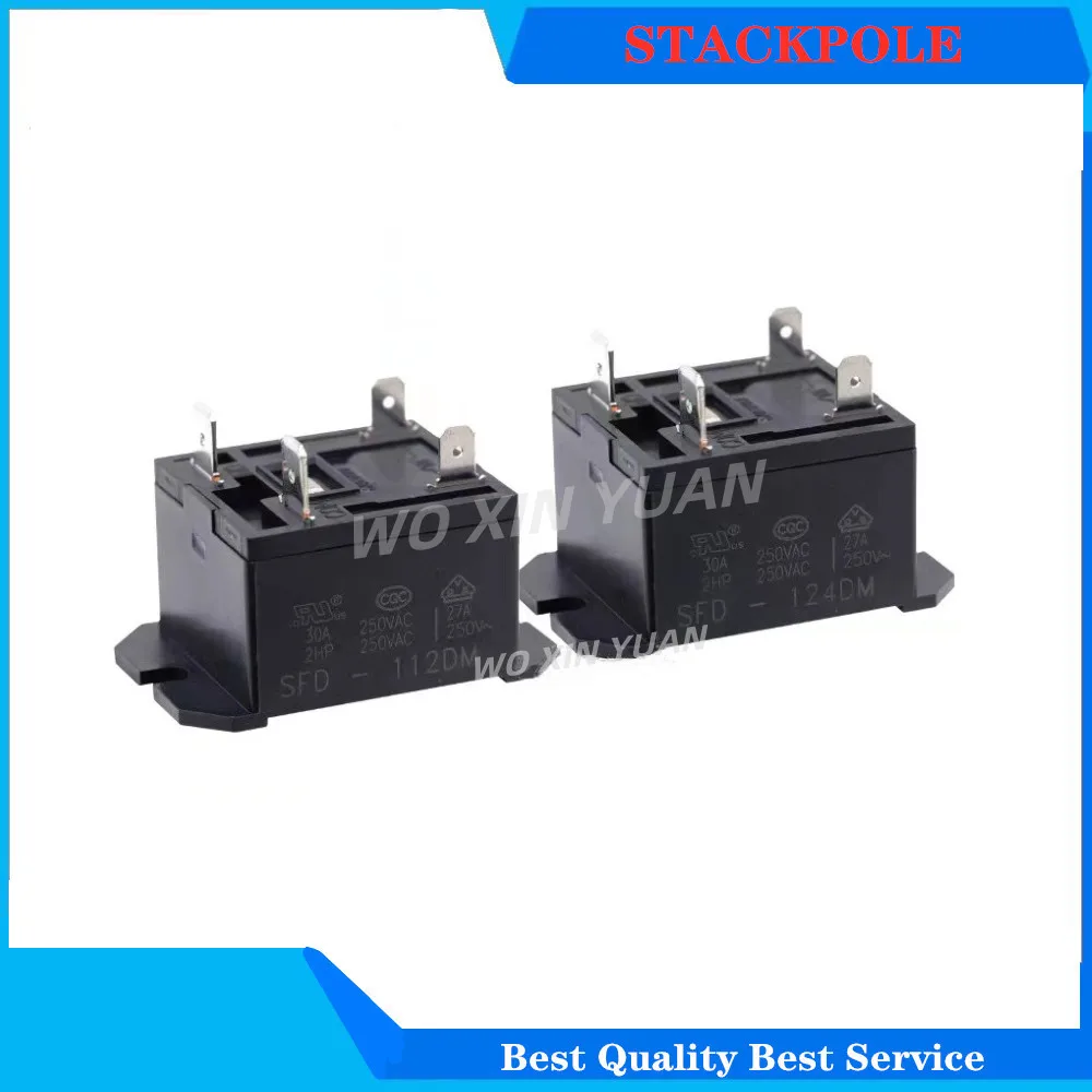 2pcs Relay SANYOU SFD-112DM SFD-124DM 12V 24V 30A 250VAC 4PIN Relays Relais SFD112DM SFD124DM