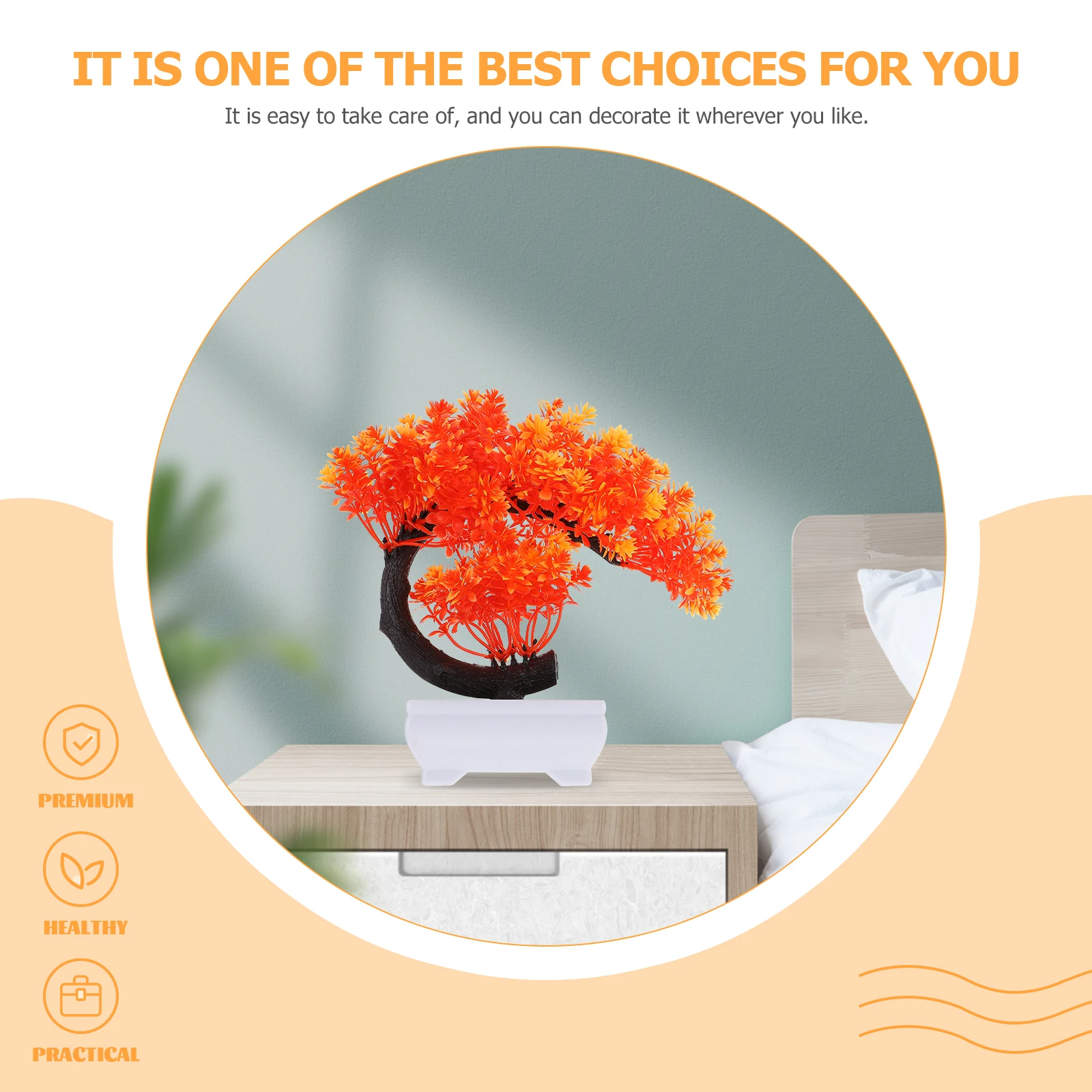 

Simulated Artificial Plant Adornments Potted Plants Artificial Bonsai Decor For Home Office Desktop Fake Plant Adornments
