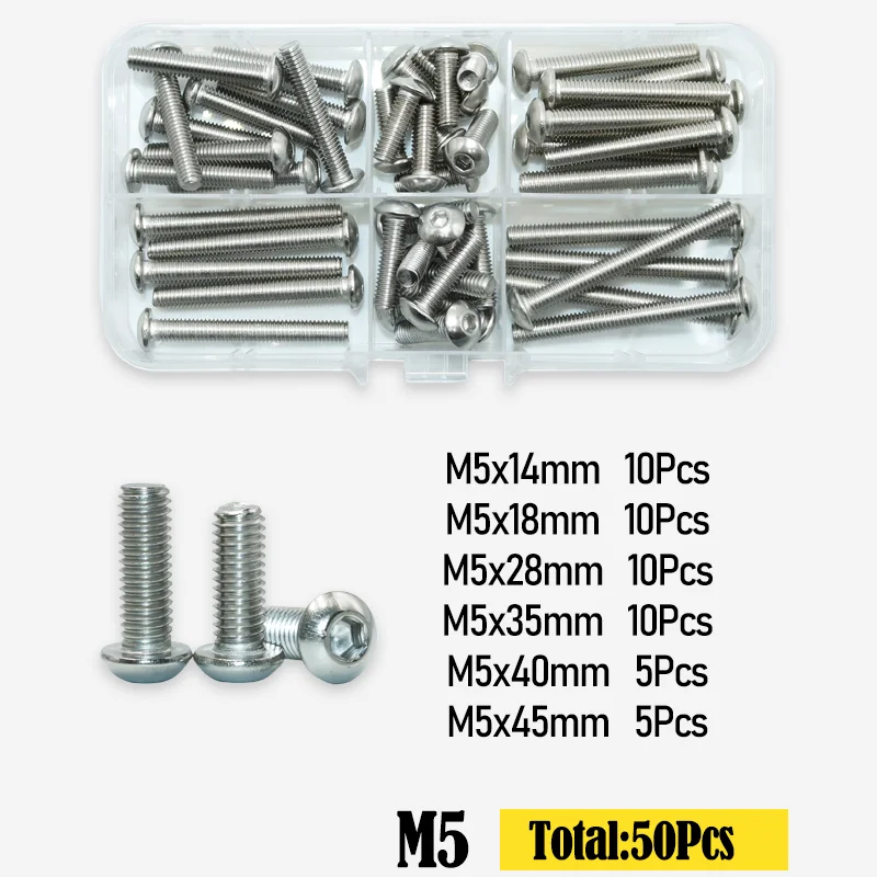M2 m3 m4 m5 m6 Edelstahl Sechs kant knopf Innen sechs kant schraube Sechs kant gewinde Maschinen schraube für Motorrad Roller ATV Moped – Detail 7