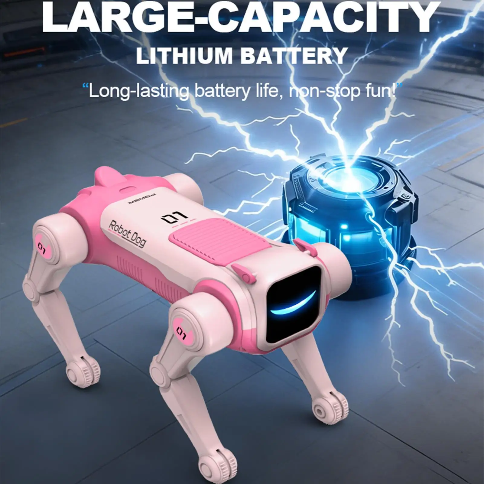 Robot Dog USB Rechargeable Voice Activated Smart Puppy Robot For Kids Aged 6 Learning Education Entertainment Education