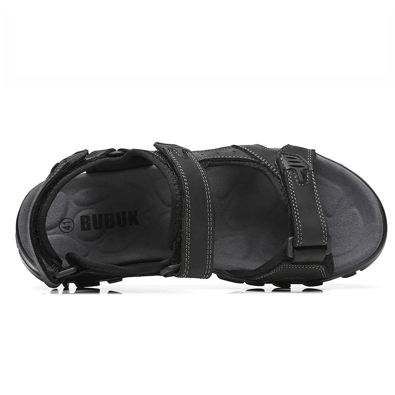 Herren-Sportsandalen aus Rindsleder, offene Zehenpartie, rutschfeste Outdoor-Sandalen, lässige Herrenschuhe, modische Outdoor-Strandschuhe, leicht und bequem, können von Männern und Frauen getragen werden, geeignet für Outdoor-Wanderungen, Reisen, usw. – Detail 5
