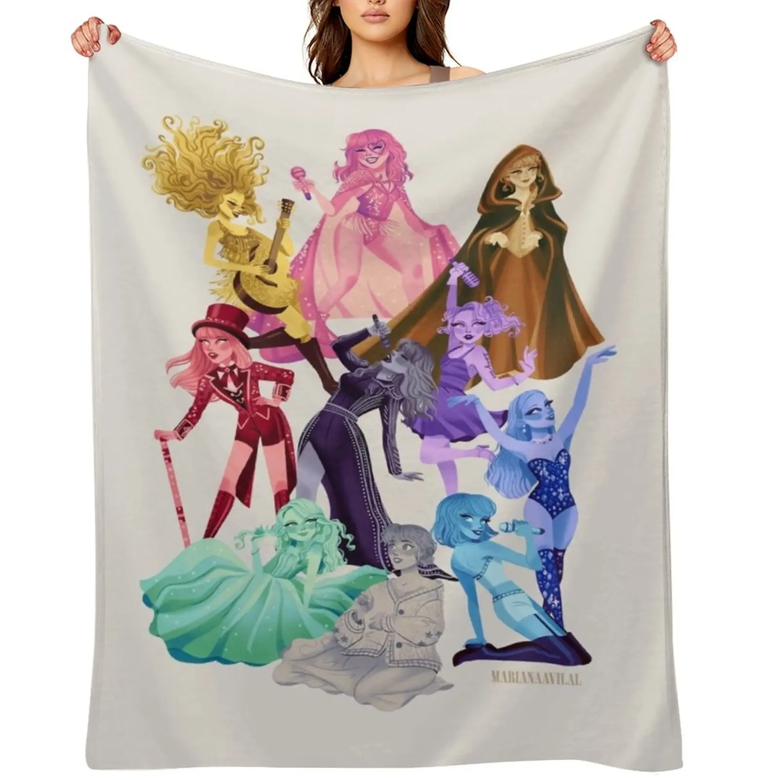 

ALL ERAS (Colorful version) Throw Blanket warm for winter For Decorative Sofa Tourist Luxury St Blankets