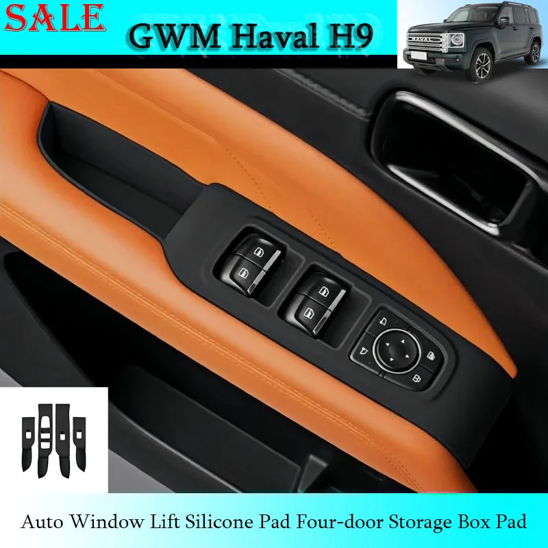 

Fit for GWM Haval H9 2024-2025 Auto Window Lift Silicone Pad Four-door Storage Box Pad Car Interior Decorative Protection Piece