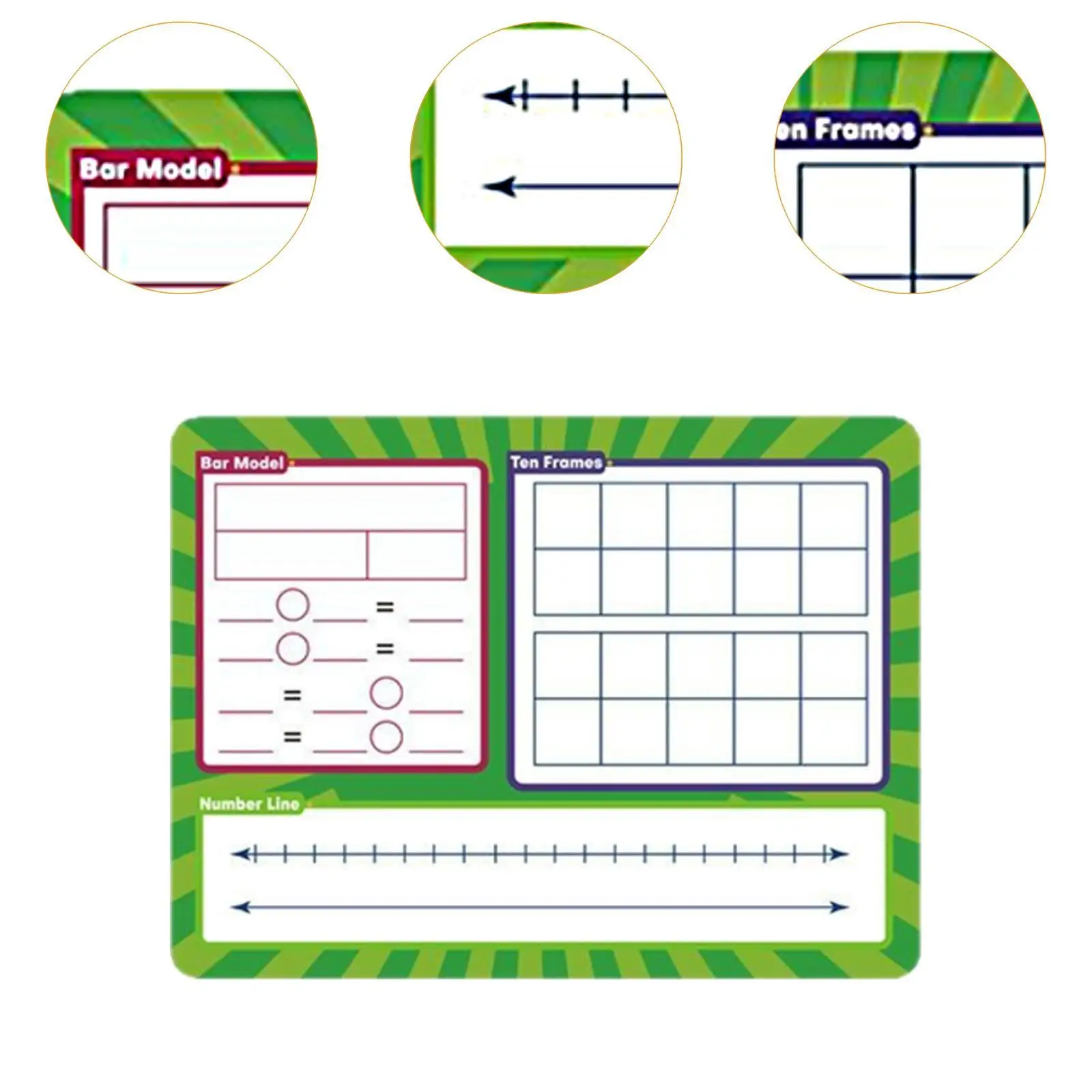 10 pz Cancellabile A Secco Numero Linea Bordo Numero di Carta Bond Giocattoli Per L'educazione Precoce 120 Numero Grafico Regalo Strumento di Insegnamento Della Matematica per la Scuola Materna