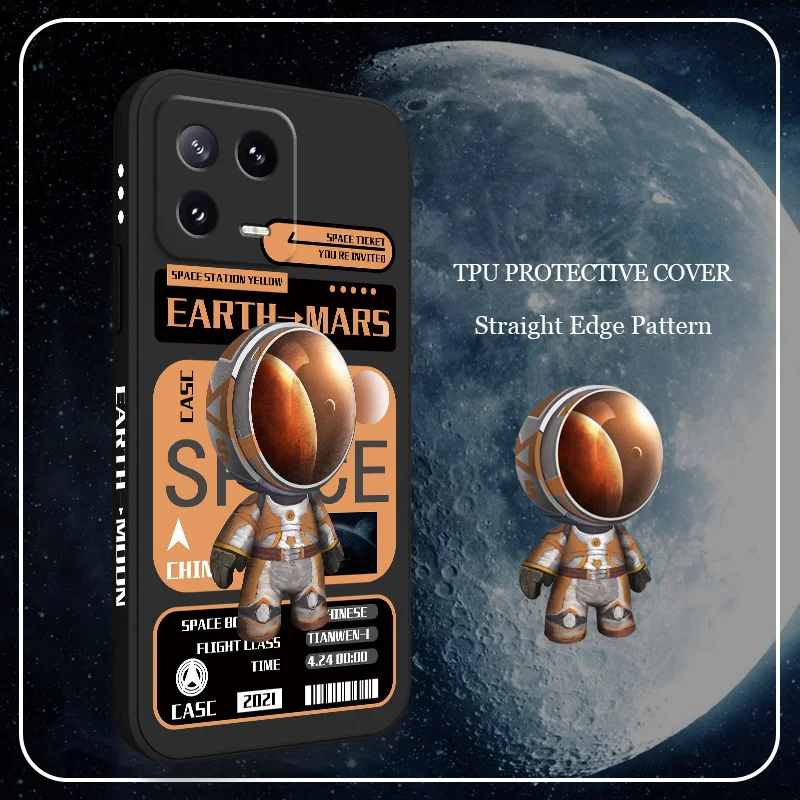 Old Astronaut Phone Case For Xiaomi Mi 15 14 14T 13 13T 12 12X 12T 12S 11 11T 10 10T 9 9T Pro Lite Liquid Silicone Cover