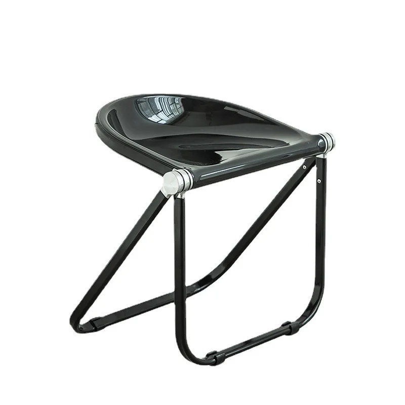 

Transparent chair Nordic folding chair ins Internet celebrity dining chair Home backrest Modern minimalist acrylic makeup stool