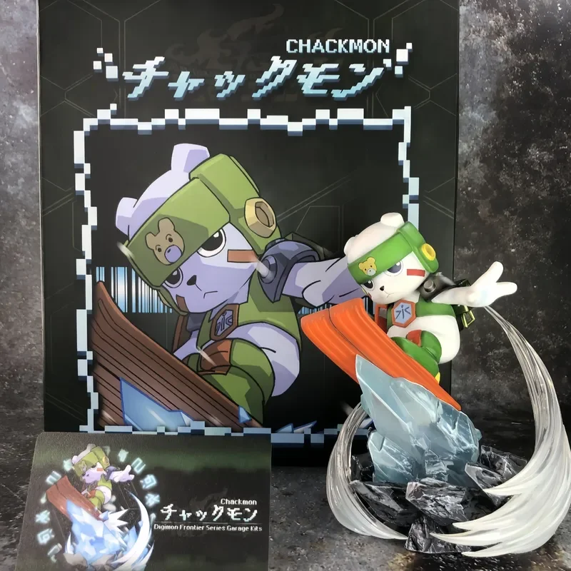 13cm Digimon Anime Figure Chackmon Figures Zombie Car Chackmon Figurine Model Gk Statue Doll Collection Decoration Toys Kid Gift