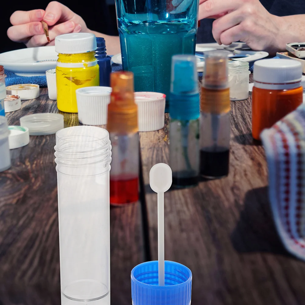 

50Pcs Stool Cups Spoon Designed Accurate Sampling Containers 25ml Capacity for Hospital Lab Use Stool Sample Cups