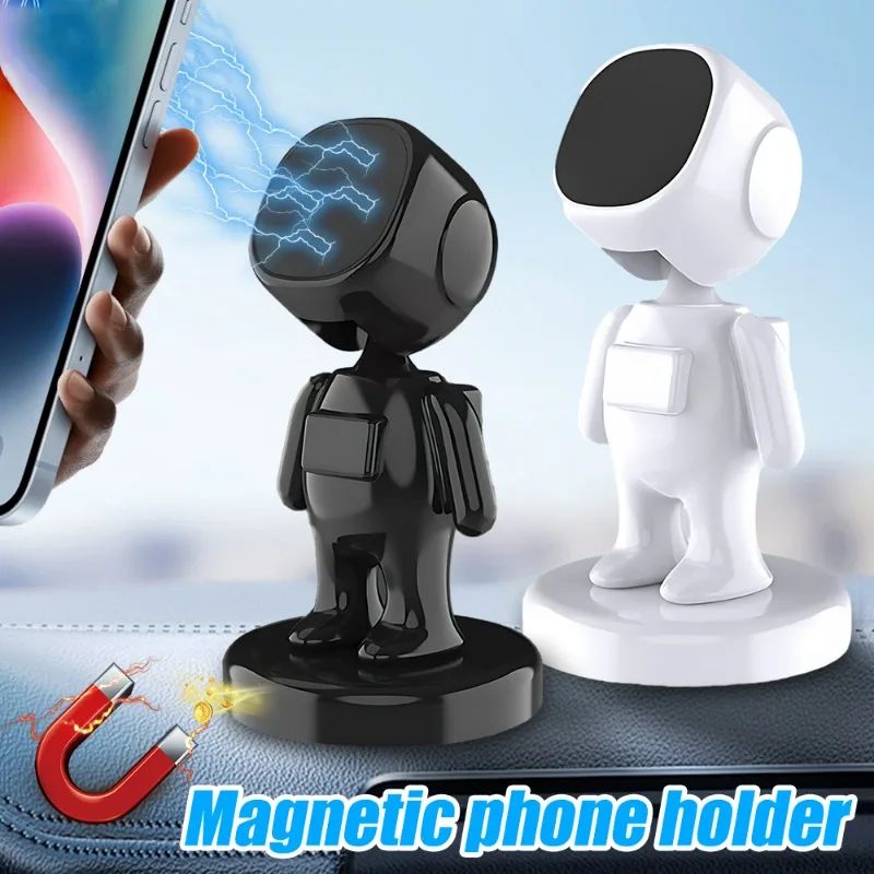 

Car Magnetic Phone Holder 360° Adjustable Astronaut Magnet Phone Navigation Holder Automotive Dashboard Decorative Ornaments