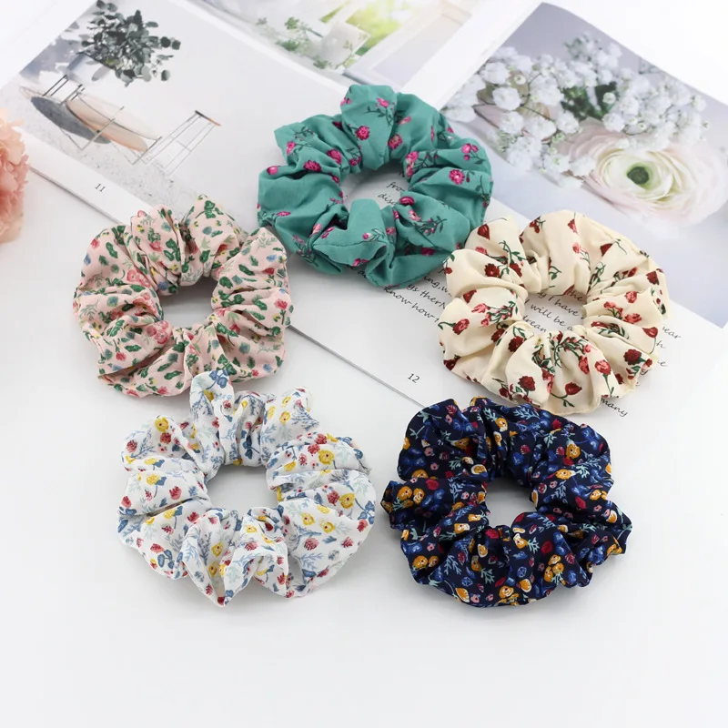 

5PCS print Hair Accessories For Girl Hair Scrunchies Hair Bands Scrunchy Hair Ties Ropes Ponytail Holder for Women or Girls